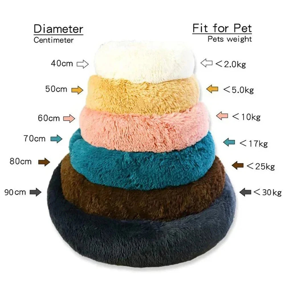 Comfortable Soft Plush Round Pet Bed