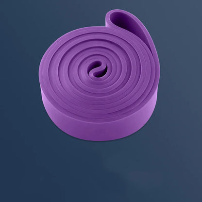 Purple resistance band on a dark blue background
